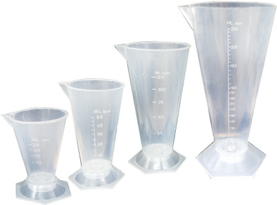 GVSSCO 250 ml Measuring Beaker(Pack of 4)