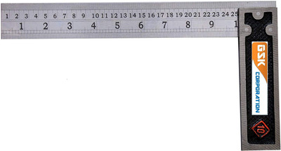 GSK Corporation Tri Square Tool 90 Degrees Right Angle Ruler 10 Inch Tri-Square(Pack of 1)