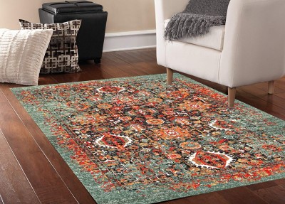 The Home Talk Multicolor Polyester Area Rug(5 ft,  X 8 ft, Rectangle)