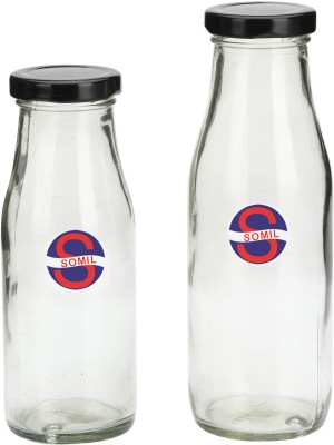 AFAST Glass Milk Container  - 300 ml(Pack of 2, Clear)