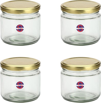 AFAST Glass Grocery Container  - 300 ml(Pack of 4, Clear)