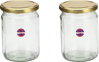 Somil Glass Utility Container  - 500 ml(Pack of 2, Clear)