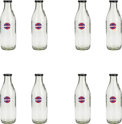 AFAST Glass Grocery Container  - 1000 ml(Pack of 8, Clear)