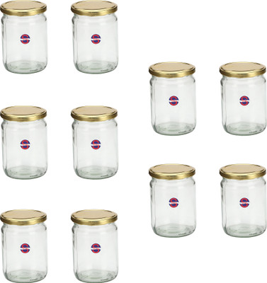 Somil Glass Utility Container  - 500 ml(Pack of 10, Clear)