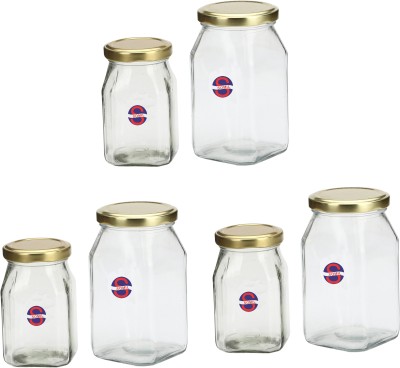 AFAST Glass Grocery Container  - 200 ml(Pack of 6, Clear)