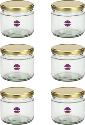 Somil Glass Utility Container  - 350 ml(Pack of 6, Clear)
