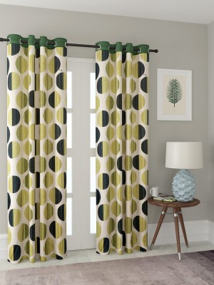 Cortina 270 cm (9 ft) Polyester Room Darkening Long Door Curtain (Pack Of 2)(Floral, Multicolor)