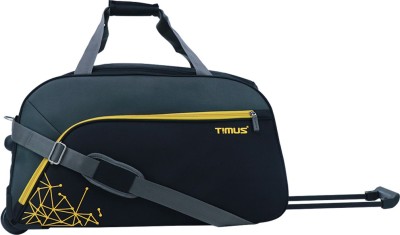 Timus Dynamite 65 cm 2 Wheel Trolley Bag for Travel Duffel Strolley Bag (Black) Duffel With Wheels (Strolley)