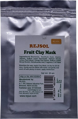 REJSOL FRUIT CLAY MASK 20 gm Sachet 10 No(200 g)