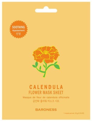 Baroness Calendula Flower Mask Sheet (Pack of 10)(210 ml)