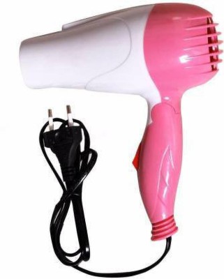 JAMMY ZONES Professional Folding Salon Style N1290 Hair Dryer With 2 Speed Control G10 Hair Dryer(1000 W, Pink, White)