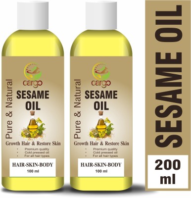 Cargo Cold Pressed Sesame Oil for Skin, Body & Hair Oil-200ML Hair Oil(200 ml)