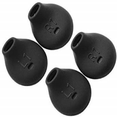 BUMTECH 4 Pieces( 2 pair ) Soft Silicone Ear buds Cover Tips Anti slip,Replacement Ear Gels Buds In The Ear Headphone Cushion(Pack of 4, Black)