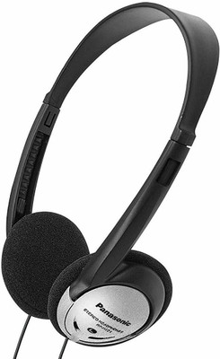 Panasonic Headphones On-Ear Lightweight with XBS RP-HT21 Wired Headset(Black, Silver, On the Ear)