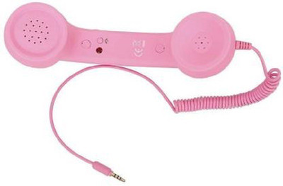 dolevas 3.5_mm Wired Free Retro Phone Handset Wired Headset(Pink, Wired in the ear)
