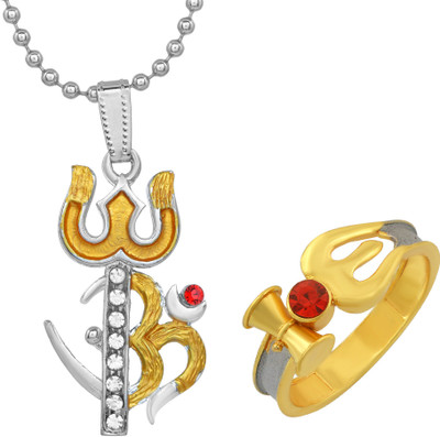 memoir Brass Gold-plated Red, Gold Jewellery Set(Pack of 1)