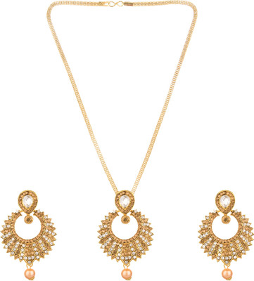 N A F J Alloy Gold-plated Multicolor Jewellery Set(Pack of 1)
