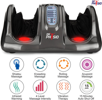 DR PHYSIO (USA) 1024 Body Pains Relief Massager Machine Massage Machine Powerful Electric Massagers Foot Calf With Heat Vibration For Men and Women Relaxation Massager(Grey)