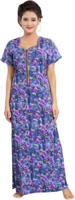 KHOOBS Women Nighty(Multicolor)