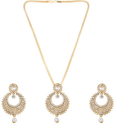 Padmavati Alloy Gold-plated Silver Jewellery Set(Pack of 1)