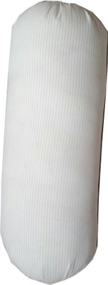 TrueValue Creations Microfibre White Round Pillows Bolster Pack of 1(White)