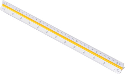 Vardhman Triangular Architect Engineers 12Inch/30 cm Ruler, Scale ratio (1.10-1.750) Ruler(Set of 1, White)