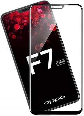 AKSHUD Edge To Edge Tempered Glass for OPPO F7(Pack of 1)