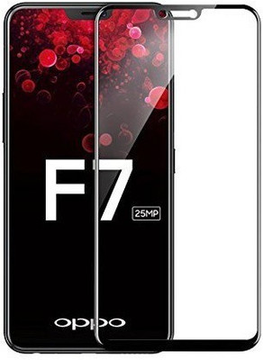 AKSHUD Edge To Edge Tempered Glass for OPPO F7(Pack of 1)
