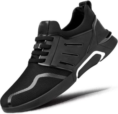 EZDEZARIO Boys Lace Running Shoes(Black, 20 - 22 Years)