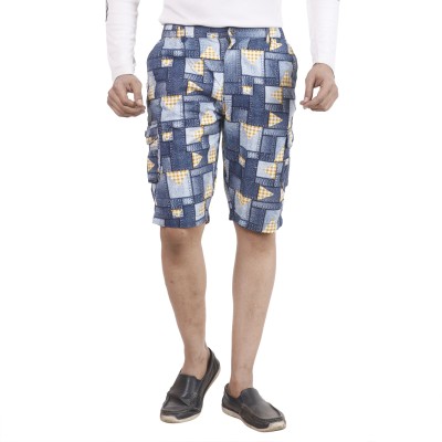 Countryside Printed Men Yellow Bermuda Shorts