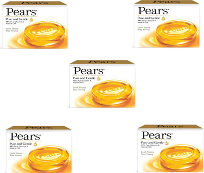 Pears Pure & Gentle Soap Bar (5 x 125 g)(5 x 25 g)