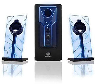 GOgroove BassPULSE Computer Speaker System with Blue LED Glow Lights 40 W Laptop/Desktop Speaker(Multicolor, Stereo Channel)