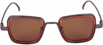 elegante Rectangular Sunglasses(For Men, Brown)