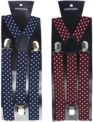 LOOPA Y- Back Suspenders for Boys(Blue, Maroon)