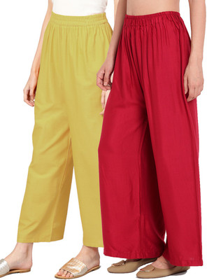 N-gal Flared Women Multicolor Trousers