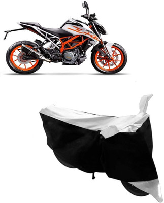 BIKECOVER Two Wheeler Cover for KTM(Duke 390, White)