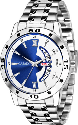 Casado Blue & White Two-Tone Day and Date Functioning Series Analog Watch  - For Men