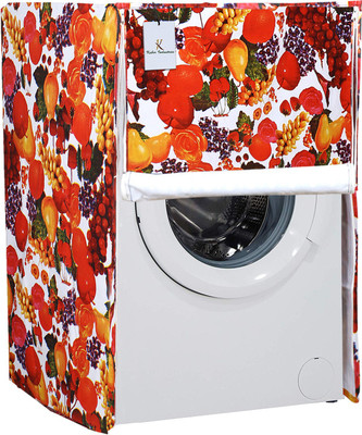 KUBER INDUSTRIES Front Loading Washing Machine  Cover(Width: 65 cm, Red & White)