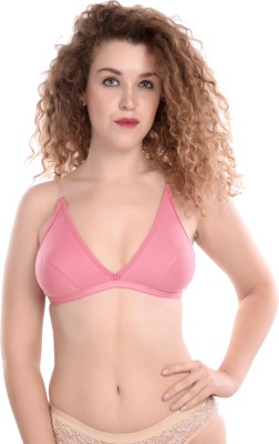 Madam Madam Everyday Non Padded Casual Womens Multiway Bras Women Full Coverage Non Padded Bra(Pink)