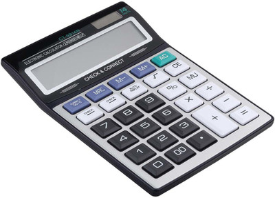 Villy 14 Digit Display -Big Size -2 Power Battery AA Financial( Size:; 22*16*4 Cm) Basic  Calculator(14 Digit)