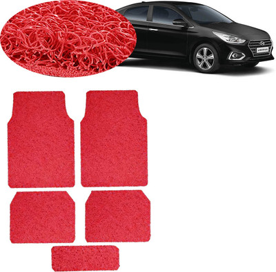 aksmit PVC Standard Mat For  Hyundai Verna(Red)