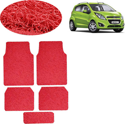 aksmit PVC Standard Mat For  Chevrolet Beat(Red)