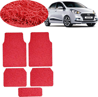 aksmit PVC Standard Mat For  Hyundai Xcent(Red)