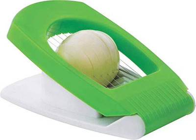 Fitaza 2-in-1 Double Cut Boiled Egg Slicer, Green Egg Slicer (1 egg slicer) Egg Slicer(1PC Egg Slicer)
