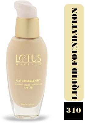 LOTUS MAKE - UP NATURALBLEND� COMFORT LIQUID FOUNDATION SPF-20 Foundation(Sand, 30 ml)