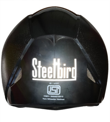 18% OFF on Steelbird 41 Oscar Glossy Motorbike Helmet(Black) on