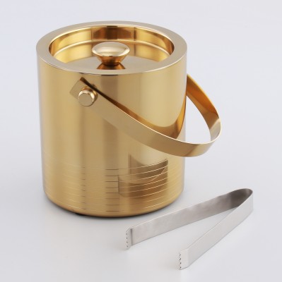 GRD International 1.5 L Steel GRD3010 Ice Bucket(Gold)