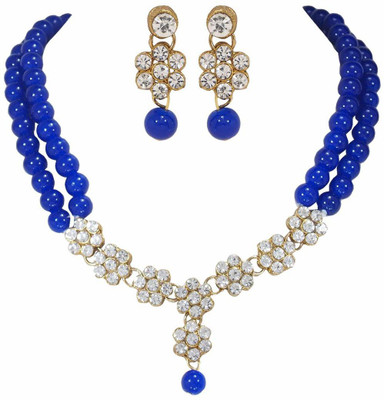CATALYST Alloy Gold-plated Blue, Silver Jewellery Set(Pack of 1)