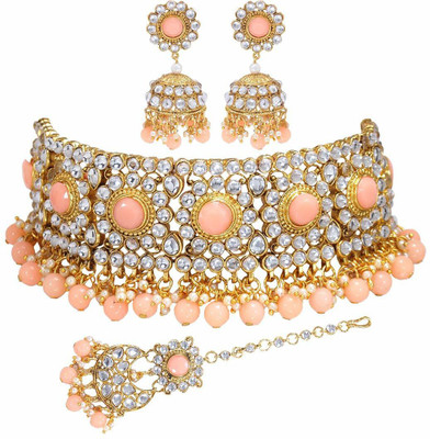 CATALYST Alloy Gold-plated Pink, Silver Jewellery Set(Pack of 1)