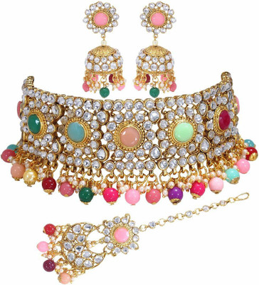 CATALYST Alloy Gold-plated Multicolor Jewellery Set(Pack of 1)
